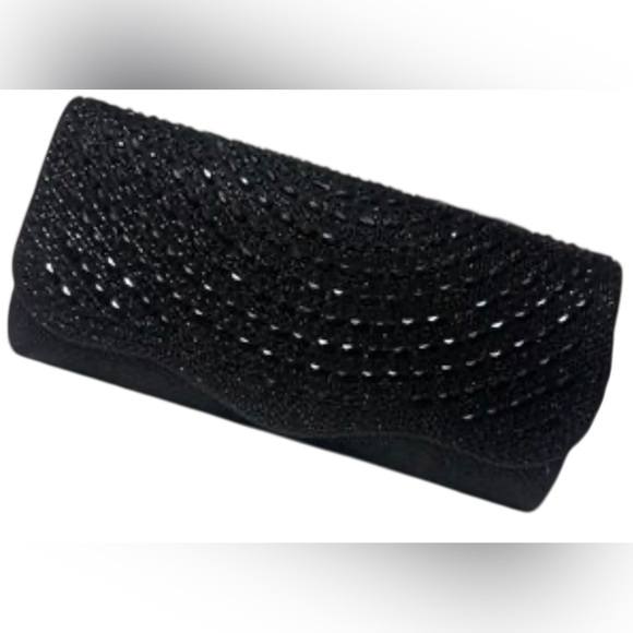 D’margaux Handbags - D’Margeaux NWT Black Beaded Evening Clutch Crossbody Gold Chain Formal Bag